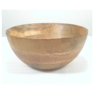 Cuenco rústico de madera para servir con esmalte interior para ensalada de frutas, decoración de cocina - Product Image 2