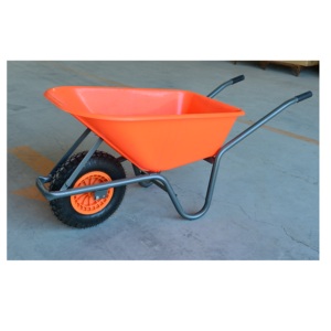 Durable Plastic Material Heavy-Duty Pneumatic Solid Wheelbarrow WB6414T High Load Bearing - Product Image 1