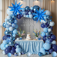 Kit d'arche de ballons en gros avec ballons étoiles en aluminium à pointe pour la décoration de fond d'événements d'anniversaire et de fêtes de remise des diplômes