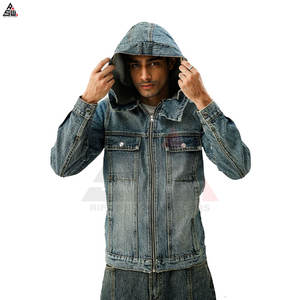 แจ็คเก็ตเดนิมผ้าแคนวาส 100% ผ้าฝ้าย สำหรับผู้ชาย สไตล์ลำลอง สีพื้น มีกระเป๋า บางเบา เหมาะสำหรับฤดูหนาว คุณภาพสูง ปรับแต่งโลโก้ด้านหน้าได้ ระบายอากาศได้ดี - Product Image 3