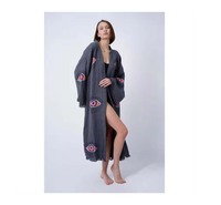 2024 prix de gros mauvais œil brodé à la main travail femmes maillots de bain à manches longues plage broderie couvrir