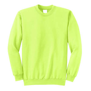 Sudadera de cuello redondo de alta visibilidad Sudadera de lana verde de seguridad Hi Vis - Product Image 1