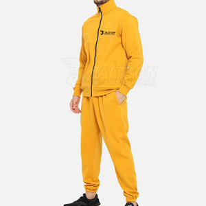 Ropa deportiva de moda para hombre más vendida, chándales de algodón 100% transpirables de alta calidad personalizados, conjuntos de invierno de Color sólido - Product Image 3