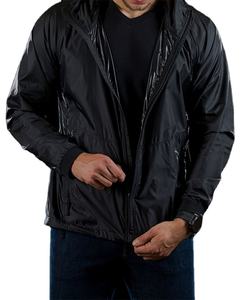Chaqueta Cortavientos Color Negro, Estilo Informal y Formal, de Secado Rápido, Transpirable e Impermeable - Product Image 6