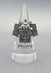 แหวนสวมนิ้วสไตล์ชนเผ่าโบราณสไตล์วินเทจเครื่องประดับสำหรับผู้หญิงเหมาะสำหรับงานแต่งงานและโอกาสพิเศษ - Product Image 3