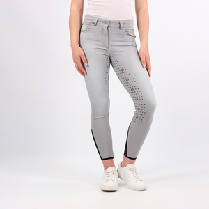 Nueva ropa de mezclilla ecuestre con tela técnica Pantalones de montar a caballo Jodhpurs Pantalones para el máximo rendimiento - Product Image 5