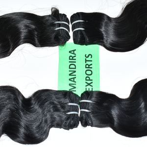 100% vente en gros pas cher longue couleur noire bodywave cuticule alignée faisceaux naturels extensions de cheveux humains indiens bruts - Product Image 6