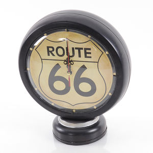 Horloge murale en acrylique noir peinte à la main, style pompe à essence, AJ057, pour la maison, le bureau ou le camping-car - Product Image 2