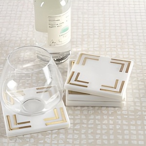 จานรองแก้วหินหรูหราทันสมัยดีไซน์หินอ่อนสำหรับบ้านโรงแรมสำนักงาน - Product Image 5