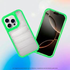 Funda transparente con bordes de color, protector de pantalla de vidrio templado 9D, ergonómico, anticaída, protección completa, kit 2 en 1 ajustable - Product Image 5