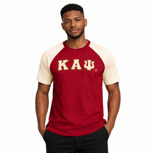 Camisa Premium Kappa Alpha Psi Krimson, Talla Exacta, Mezcla de Algodón de Alta Calidad, Escudo Bordado con Letras Griegas, Ropa de Fraternidad - Product Image 1