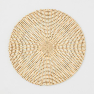 DHT artisanat vietnamien fait main rotin chargeur jacinthe d'eau sous-verres Pad pour la maison mariage élégant fleur Design pour manger - Product Image 4