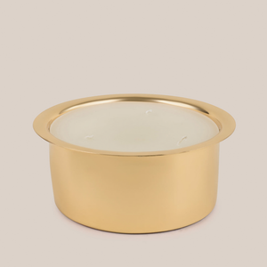 Dernière bougie ronde en cire Bol en métal finition cuivre or nickel Utilisation dans la maison et le jardin Cuisine Hôtel Décoration - Product Image 1