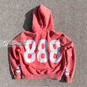 Sudadera con Capucha Unisex de Alta Calidad en Felpa Francesa de Poliéster/Algodón, Lavado Desgastado, Impresión Digital Personalizada, Ropa Urbana de Invierno, Estilo Vintage para Hombre - Product Image 2