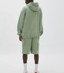 baggy pants sweatsuits Streetwear Boxy Fit Washed Hoodie Unisex Heavy <b>Weight</b> <b>Stand</b> Collar Pullover Half Zip Sweatshirt 2026 - Product Image 2