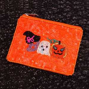 Monedero de Cuentas con Diseño de Halloween, Color Naranja, para Dulces o Broma, Hecho a Mano, de Lujo, para Mujeres y Niñas - Product Image 5