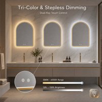 Miroir de salle de bain lumineux sur mesure en aluminium de 4 mm avec éclairage frontal, anti-buée, fournisseur en gros