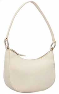 Cream Genuine Leather Crescent Shoulder <b>Bag</b> Women <b>Small</b> Hobo Purse Trendy Underarm Handbag Cute Minimalist Evening <b>Clutch</b> Gift - Product Image 2