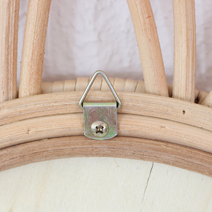 Wholesale Double Layer <b>Flower</b> Rattan <b>Mirror</b> Natural Beige Handmade Wall Art Decor Boho Vintage Style For Home Decoration Supply - Product Image 5