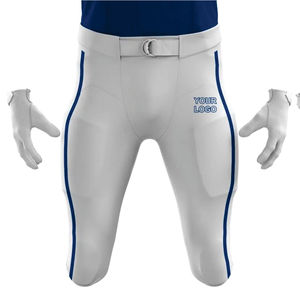 Personalizado de los hombres azul blanco uniforme de fútbol americano Durable Tackle sarga equipo Jersey pantalones conjunto transpirable ropa deportiva para corto - Product Image 5