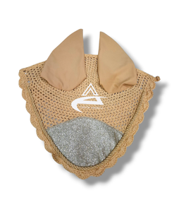 Equestrian Hot Pink Glitter Horse Ear Bonnets Fly Voiles avec boucle Premium Horse Care Product - Product Image 4