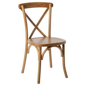 Bulk Order Premium Light Solid Wood Crossback <b>Chair</b> Classic X Back Design Stackable for Wedding Event Banquet Restaurant - Product Image 1
