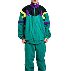 2025 nouveau Style costume personnalisé deux pièces ensemble veste zippée survêtement Polyester fermeture éclair survêtement coupe-vent survêtement pour hommes - Product Image 1