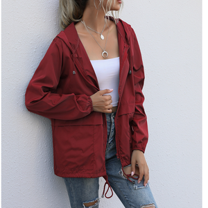 Blouson Bomber Femme Hiver Style Streetwear à Carreaux en Toile Respirante avec Fermeture Éclair et Capuches Amovibles Personnalisables 100% Polyester - Product Image 2