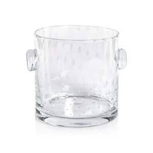 Special occasion <b>glass</b> ice bucket with polished look and artistic value perfect for parties and weddings - Product Image 3
