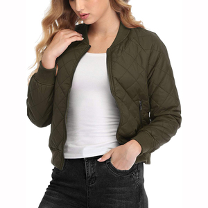 Blouson Bomber en Coton Léger pour Femmes avec Couleurs Personnalisées Teinture Unie Respirant Design Faible MOQ Meilleur Prix - Product Image 4
