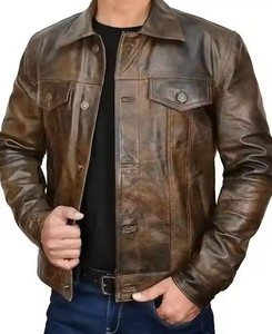 Chaqueta de cuero para hombre de calidad superior personalizada, chaqueta de piel de cordero para carreras, motocicleta, satén informal, estilo camisa de satén - Product Image 5
