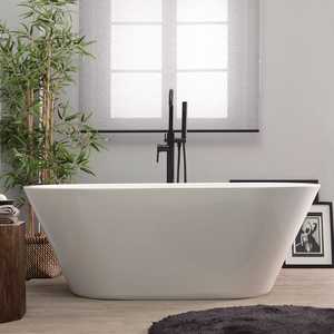 ANITA 180CM Freestanding <b>White</b> <b>Acrylic</b> Bath Premium Tubs Product - Product Image 1