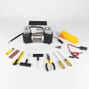 Hot Seller Tool 12V 150PSI Digital Automatic Mini compressore d'aria elettrico portatile 12V gonfiatore d'aria con cassetta degli attrezzi