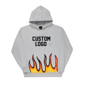 New Custom logo Puff Print <b>Stack</b> <b>Jogger</b> Sets Tracksuit Raw Hem Set Web Flared Sweatpants and Hoodie Set Men High Quality - Product Image 5