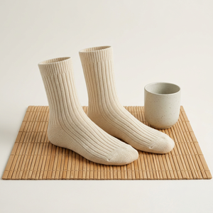 Calcetines de Mujer con Diseño Acanalado para Uso Diario, Antideslizantes y Cómodos, Talla 70 - Product Image 1