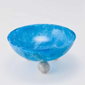 Best Selling Handmade Resin <b>Bowl</b> <b>Blue</b> for Party Occasions for Salad Fruit Storage Home Dinnerware Multiple Uses - Product Image 3