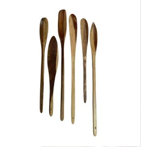 5 uds. De utensilios de cocina de madera de lujo, cucharas, servidores de ensalada de madera, Juego de 2 servidores de ensalada de madera, Juego de 2 hechos a mano únicos KETCHENWAR - Product Image 5