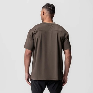 <b>100</b>% <b>Polyester</b> Dry Fit Men's Oversized T-<b>Shirt</b> Custom Gym Sports Tee Quick Dry Moisture Wicking 320g OEM ODM Wholesale - Product Image 2