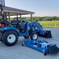 Nouveau design, tracteur compact LS de haute qualité 25 CV avec chargeur frontal et pelle arrière, bleu, 4x4, moteur diesel, boîte de vitesses utilitaire agricole