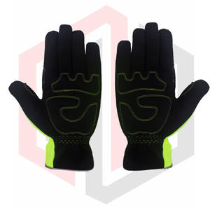 Gants de mécanicien avec une bonne prise en main Gants de soudage floroscent de protection de sécurité rembourrés et souples Gants de travail confortables de taille XL - Product Image 3