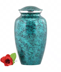 Top vente urnes de crémation Floral vert clair autocollant imprimé fini adulte cendres humaines urnes de stockage dans le budget amical prix - Product Image 3