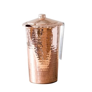 Creative Design Hammered <b>Copper</b> Water <b>Jug</b> With Brass Handle Highest Quality Pure <b>Copper</b> <b>Jug</b> for Home & Wedding Tabletop Usage - Product Image 5