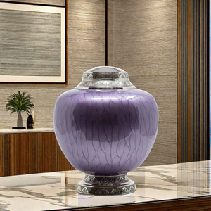New Arrival High Gloss Textured Enameled Customized Colour Wholesale Cremation <b>Urns</b> Manufacturer Funeral <b>Jars</b> High Quality <b>Urns</b> - Product Image 6