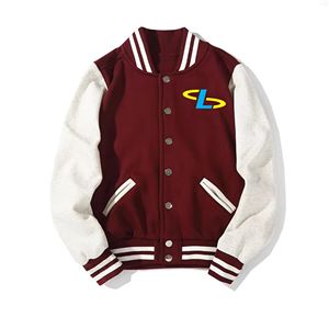 Veste de baseball en laine d'hiver personnalisée avec col montant et logo frontal pour hommes - Product Image 1