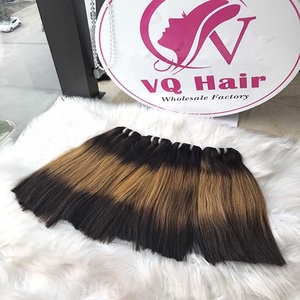 Paquetes de cabello virgen vietnamita OMBRE Bone Straight Hair con cierre frontal de encaje 100 Paquetes de cabello virgen para mujeres negras - Product Image 5