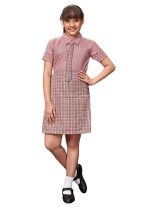 ชุดนักเรียนเด็กขายส่ง เสื้อเชิ้ตสีน้ำเงินกระโปรงจีบพร้อมเนคไท สำหรับนักเรียนหญิง ระบายอากาศได้ดี สวมใส่สบาย ทนทาน - Product Image 2