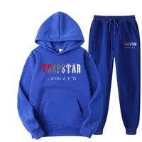 Hombres TRAPSTAR Chándales Hombre mujer polar Conjuntos de chándal  Sudaderas con capucha de invierno Pantalones Conjunto de 2 piezas Sudadera  con