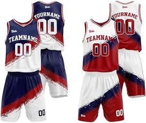 Usine directe en gros maillots de basket-ball réversibles personnalisables uniformes en Polyester Logo imprimé uniforme de haute qualité #10 - Product Image 1