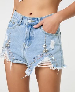 Nouvelle mode tenue décontractée femmes Shorts vêtements d'été haute qualité femmes Shorts haute qualité Shorts Denim coupures avec poches - Product Image 3