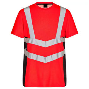 Camisetas de Alta Visibilidad para Trabajadores de la Construcción, Manga Corta, 100% Algodón, con Cinta Reflectante de Seguridad Vial, Gran Venta - Product Image 5
